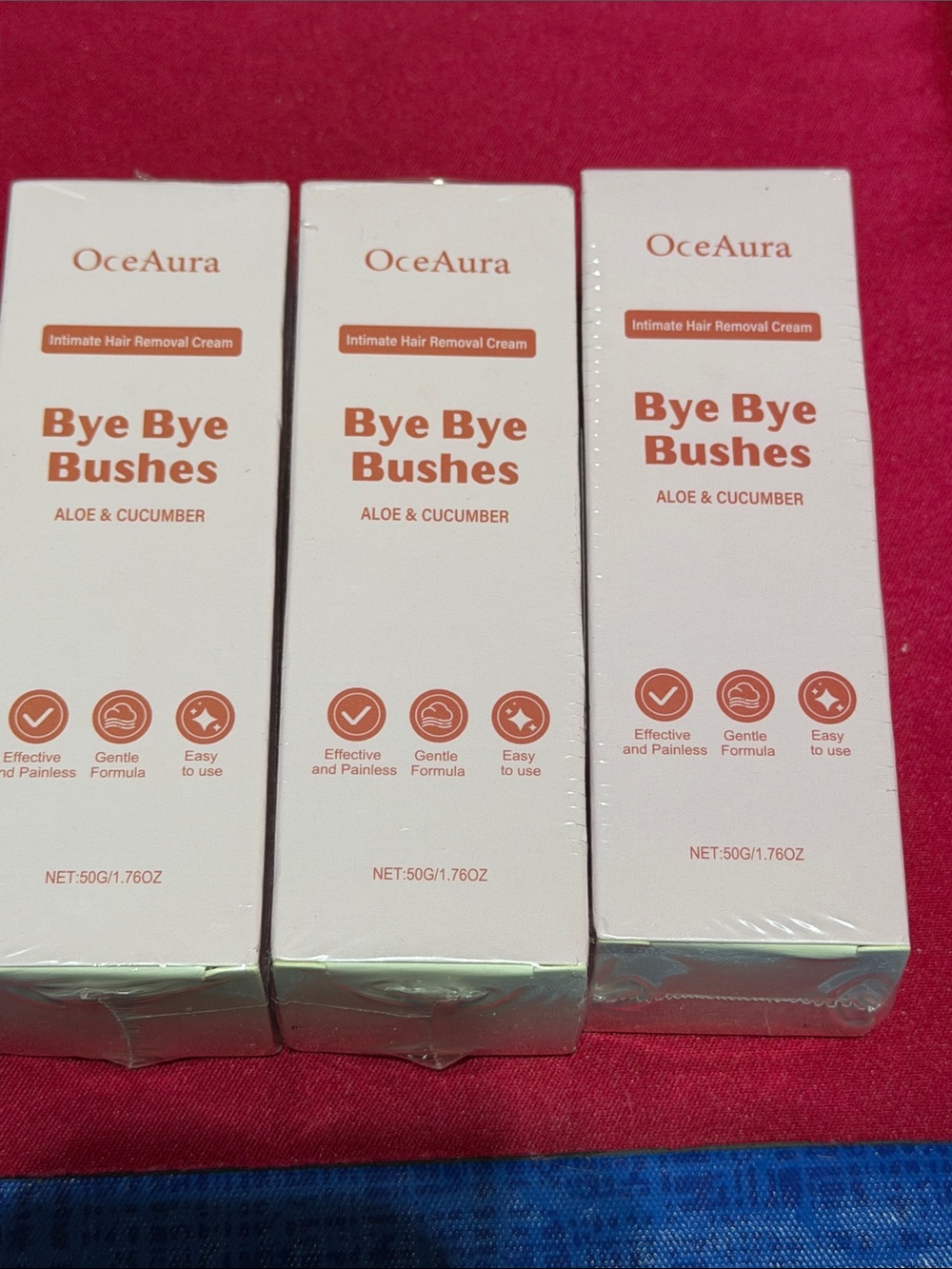 Bye Bye Bushes Aloe & Cucumber Intimate Hair Removal Cream - Pink